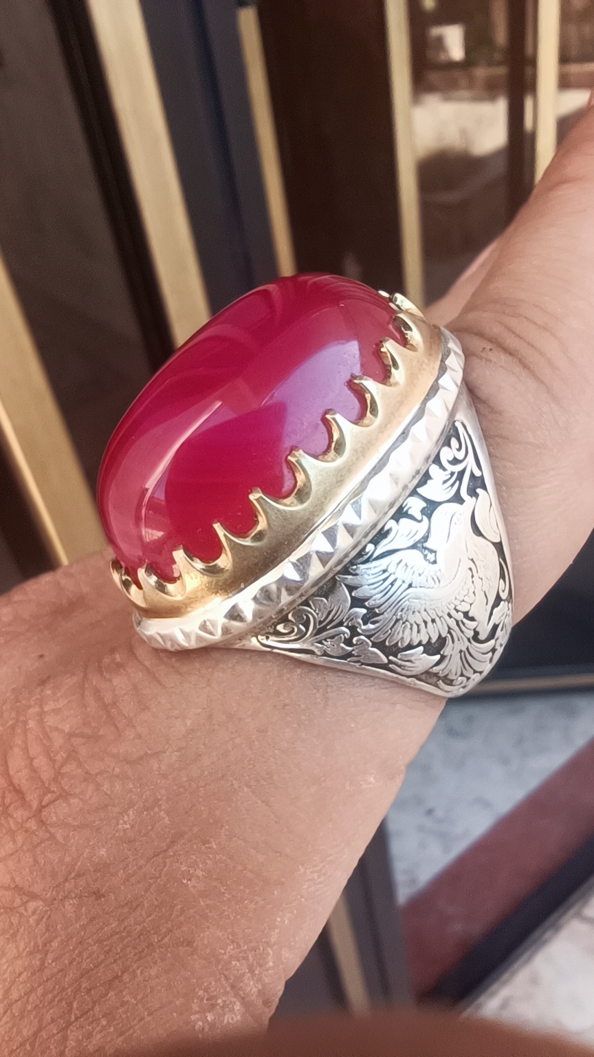 عقیق صورتی درشت